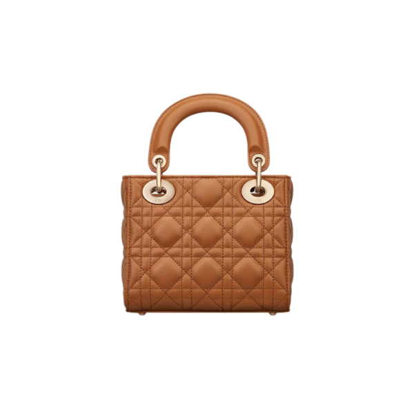 Goudbruin lamsleer met Cannage-motief 17cm