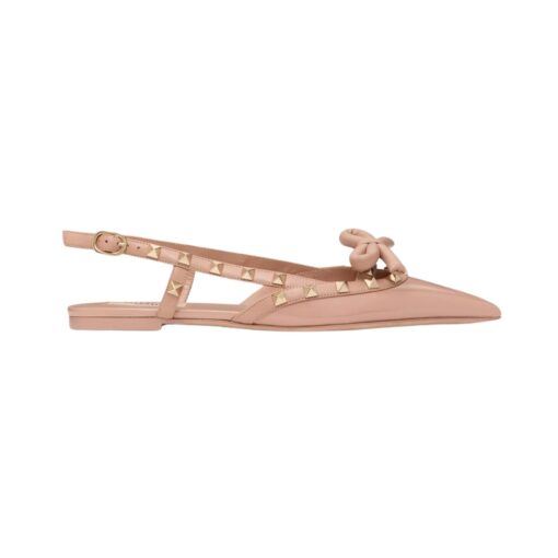 Rockstud Schleifen Ballerinas Rose Cannelle