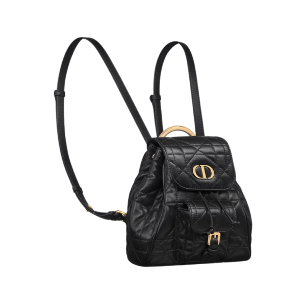 Zwart lamsleer met Macrocannage-motief 18cm