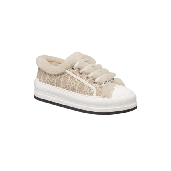 Beige cotton embroidered