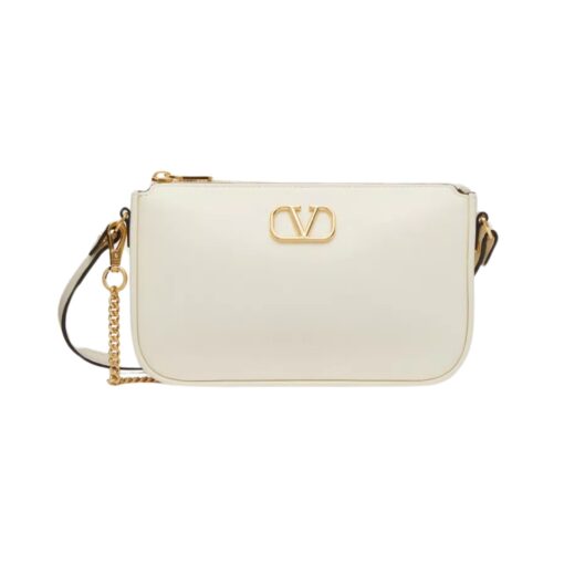 Kalbsleder Crossbody Ivory 20.5cm