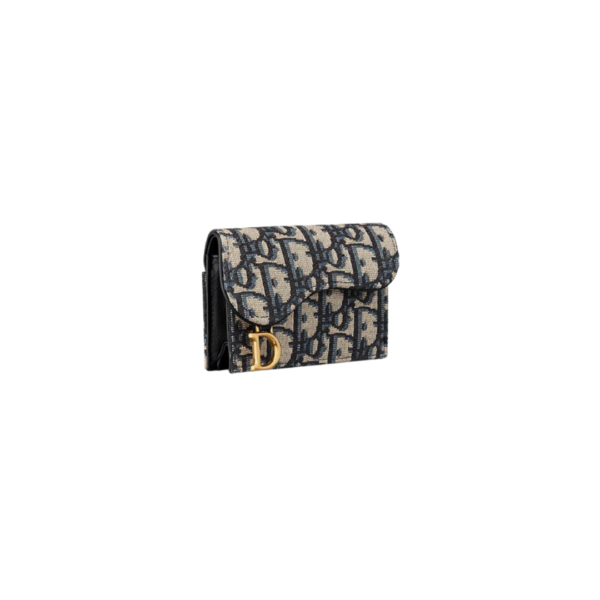 Blauwe Oblique-jacquard