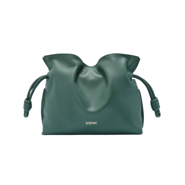 Clutch aus Nappaleder in Vetiver-Kalbsleder 18cm