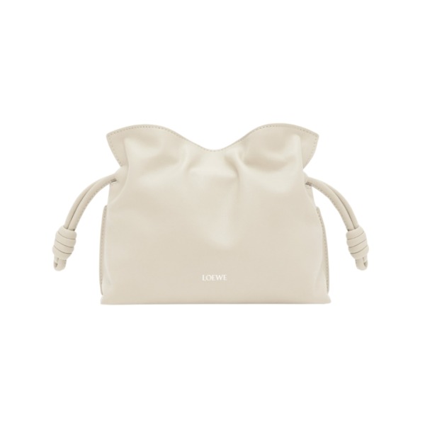 Clutch aus Nappaleder in Meersalz 18cm