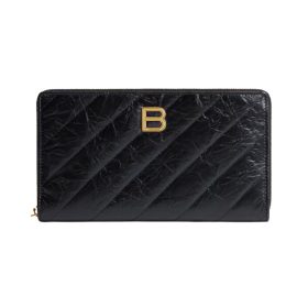 Continental Brieftasche mit Steppmuster in Schwarz 19cm