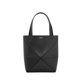 Mini Puzzle Fold Tote Schwarz 20cm
