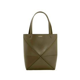 Mini Puzzle Fold Tote Dunkel Khakigrün 20 cm