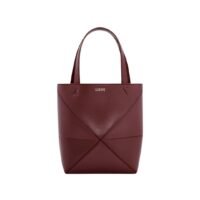 Mini Puzzle Fold Tote Dunkel Burgunder 20cm