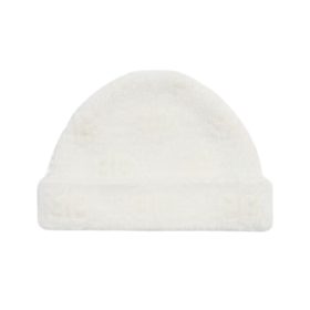 Flauschige Mütze Weiß