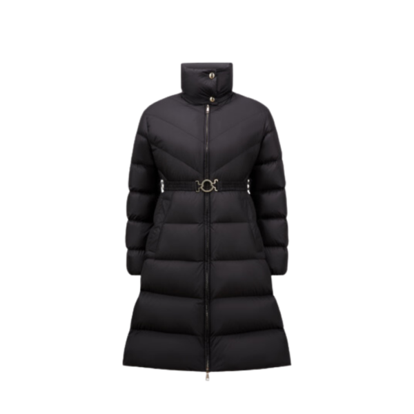 Brou Diagonal gesteppte Lange Daunenjacke