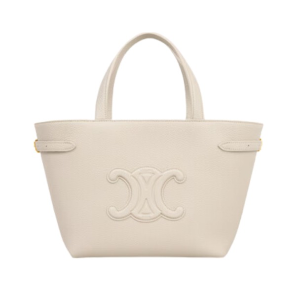 TRIOMPHE aus strukturiertem Kalbsleder in Pale Beige 20cm