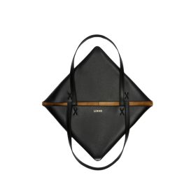 Mittlere Puzzle Fold Tote aus glänzendem Kalbsleder 31.5cm