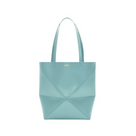 Mittlere Puzzle Fold Tote aus glänzendem Kalbsleder 31.5cm