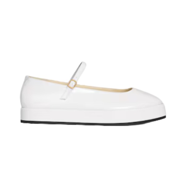 Clara Wedge Mary-Jane Ballerina aus Patentkalbsleder
