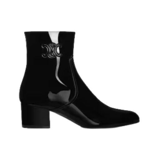 Les Bottes Triomphe Zipped Boot in Lack-Kalbsleder