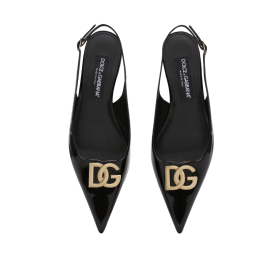 Poliertes Kalbsleder Slingbacks