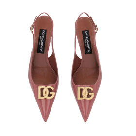 Poliertes Kalbsleder Slingbacks 6cm