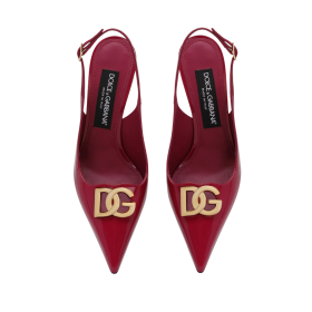 Poliertes Kalbsleder Slingbacks 9cm