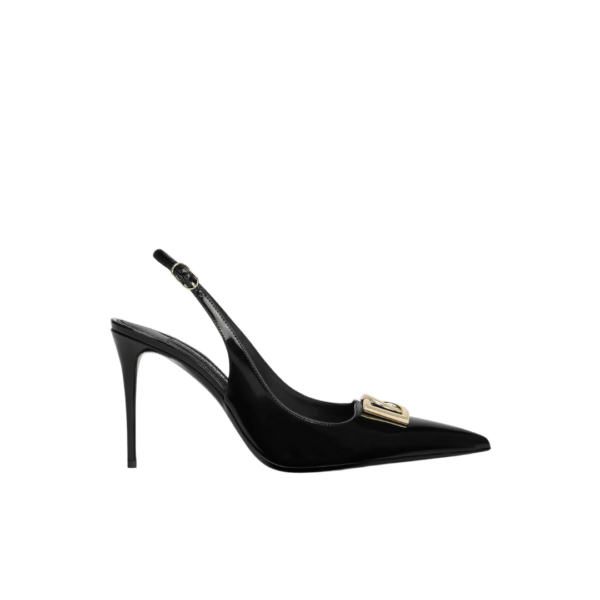Poliertes Kalbsleder Slingbacks 9cm
