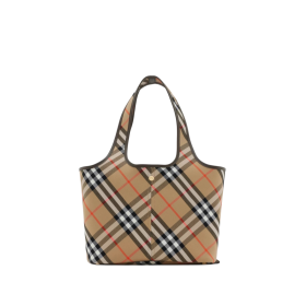 Check Tote Braun/Beige 39 cm