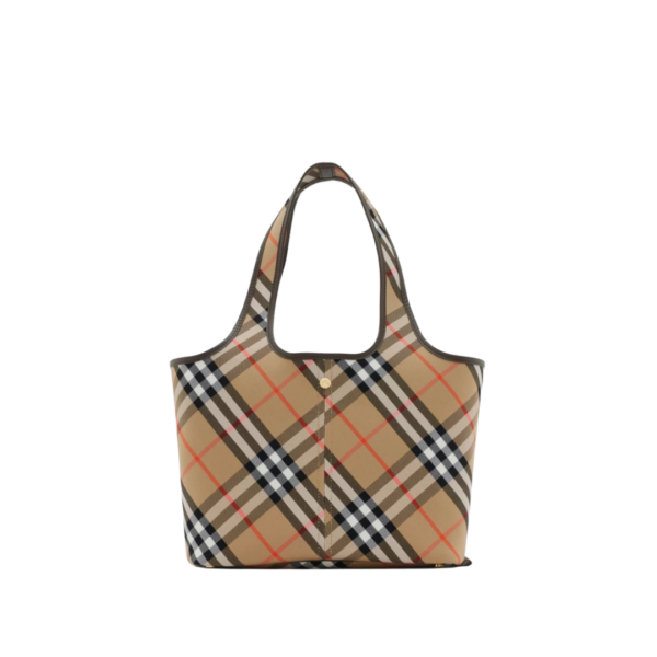 Check Tote Braun/Beige 39 cm