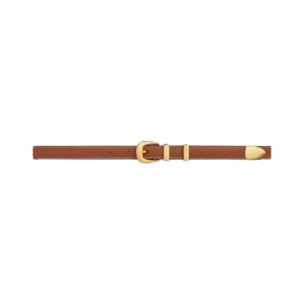 Kleiner Western-Gürtel aus natürlichem Kalbsleder 1.8cm