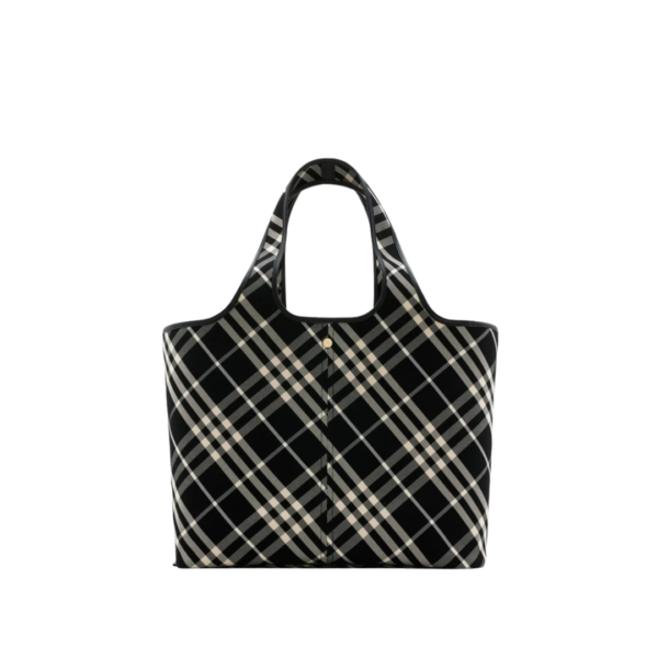 Check Tote Schwarz/Weiß 39 cm