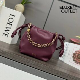 Mini Flamenco Tasche Dunkelburgunder 17cm