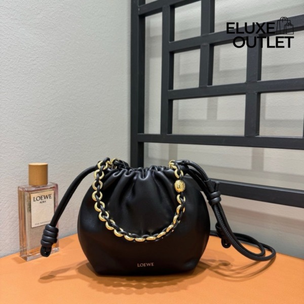 Mini Flamenco Tasche Schwarz 17cm