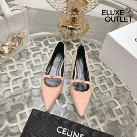 Suzy pointy toe ballerina in patentkalbsleder