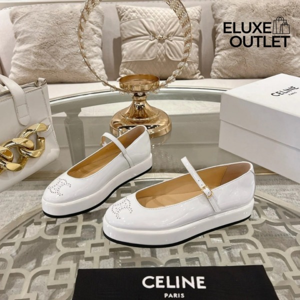 Clara Wedge Mary-Jane Ballerina aus Patentkalbsleder