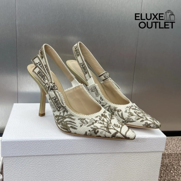 Witte en goudkleurige Millefiori-jacquard