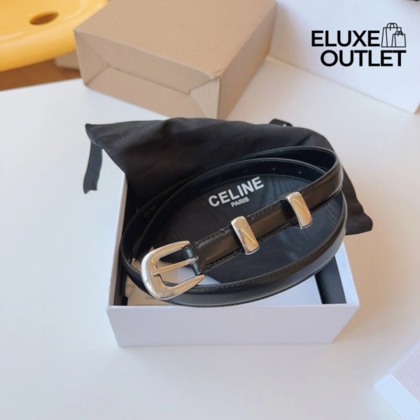 Kleiner Western-Gürtel aus Taurillon-Leder 1.8cm