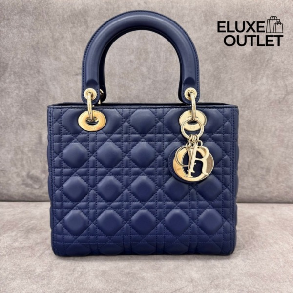 Cannage-Motief Diep Oceaanblauw 20cm