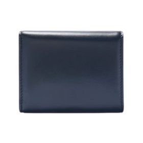 Puffer Anagram Dreifach gefaltete Brieftasche aus glänzendem Nappa-Kalbsledern 7.8cm