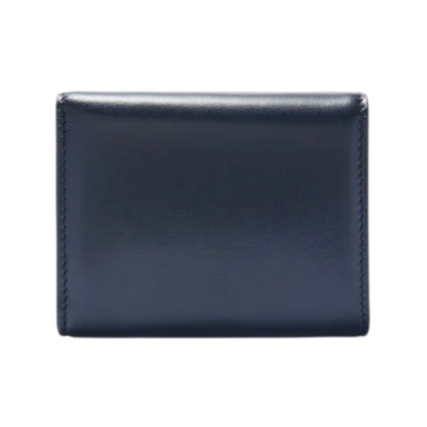 Puffer Anagram Dreifach gefaltete Brieftasche aus glänzendem Nappa-Kalbsledern 7.8cm