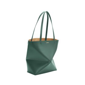 Mittlere Puzzle Fold Tote aus glänzendem Kalbsleder 31.5cm