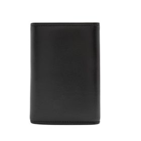 Puffer Anagram kleine vertikale Brieftasche aus glänzendem Nappa-Kalbsleder 12cm