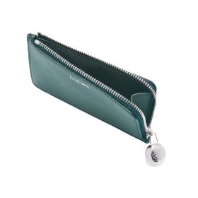 Münzkartenhalter „Pebble“ aus glänzendem Nappa-Kalbsleder 7.5cm