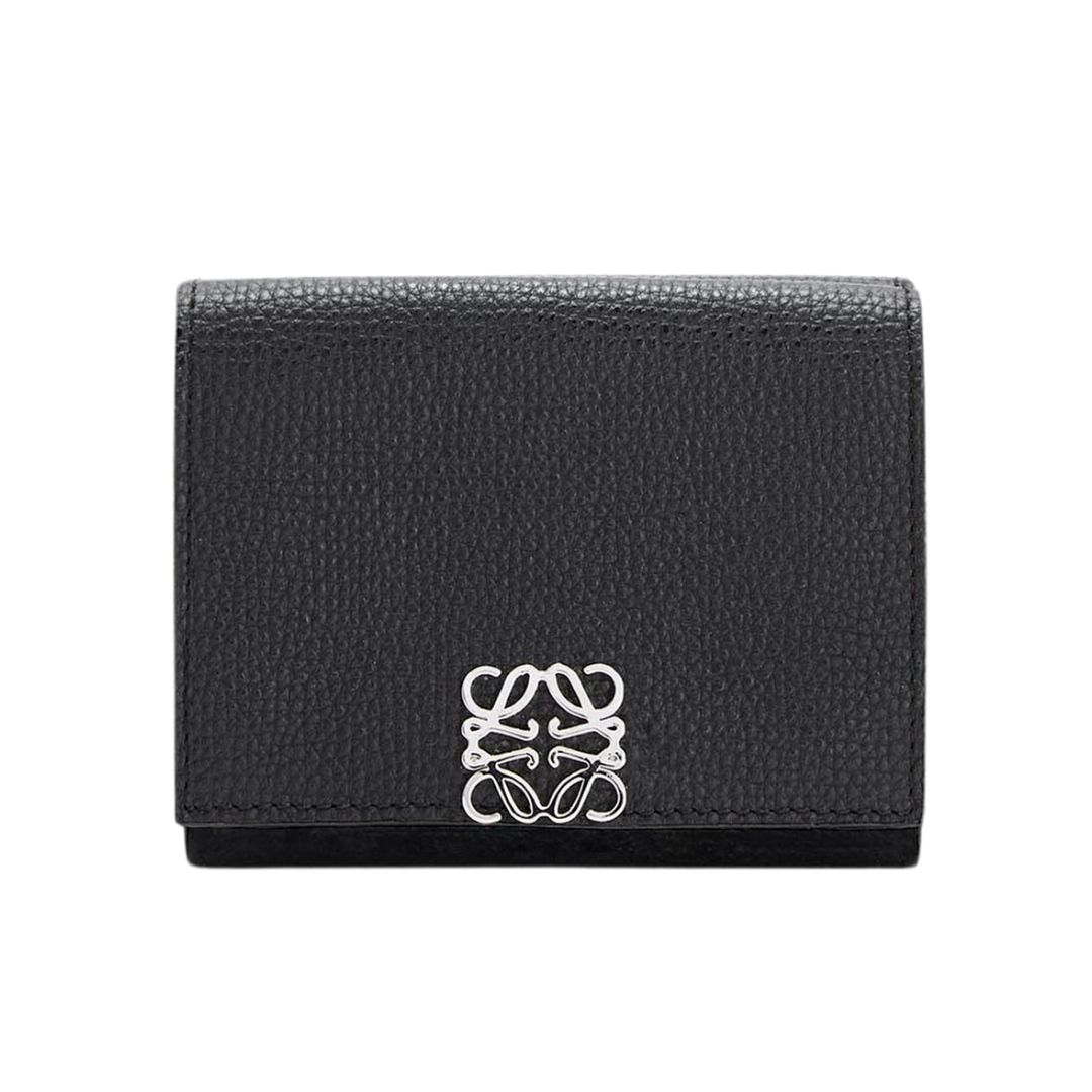 Dreifach gefaltete Brieftasche „Anagram“ aus genarbtem Kalbsleder 7.8cm