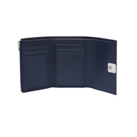 Puffer Anagram kleine vertikale Brieftasche aus glänzendem Nappa-Kalbsleder 8.2cm