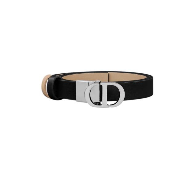 Soepel zwart en biscuit kalfsleer 2cm