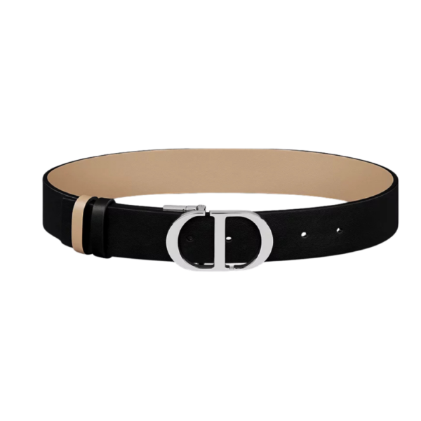 Soepel zwart en biscuit kalfsleer 3cm