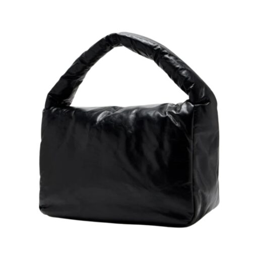 Monaco L Schultertasche Schwarzes Leder 43cm - Afbeelding 2