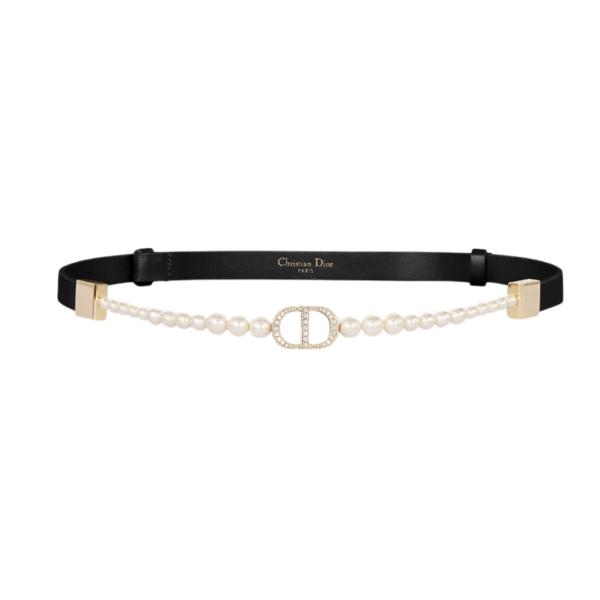 Montaigne-riem met parels 1.5cm