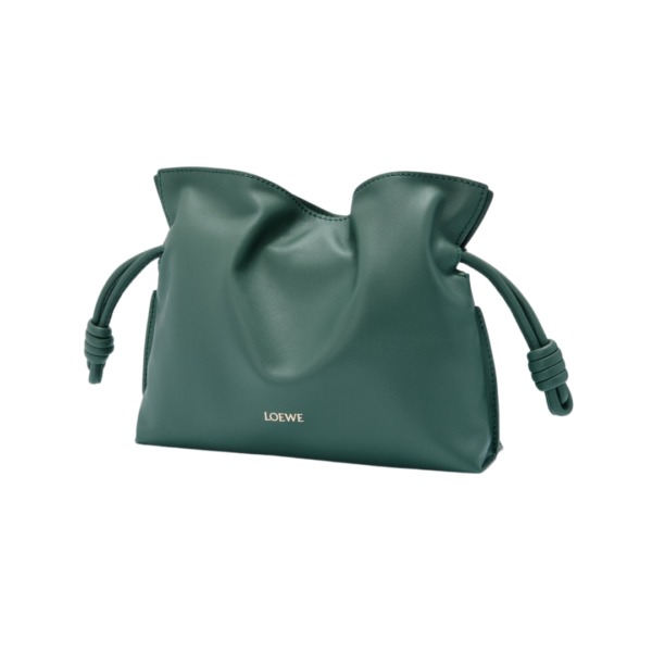 Clutch aus Nappaleder in Vetiver-Kalbsleder 18cm