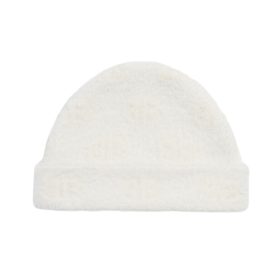 Flauschige Mütze Weiß