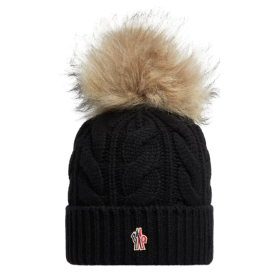 Mütze aus Wollmischung mit Pompon