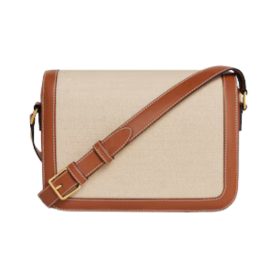 Triomphe Tasche aus Textil und Kalbsleder 22cm