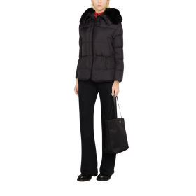 Locustelle gesteppte Jacke mit Kaschmirbesatz